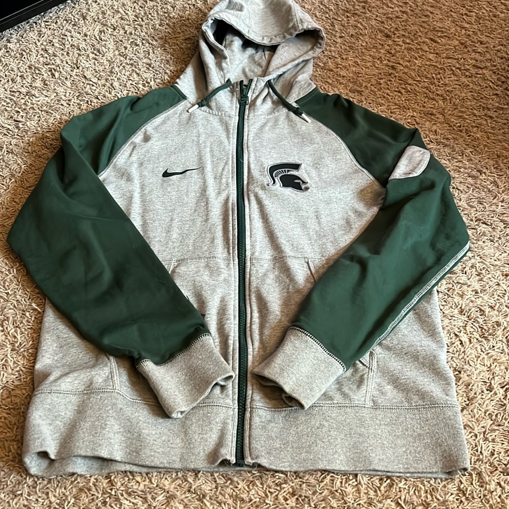 Michigan state men’s zip up hoodie